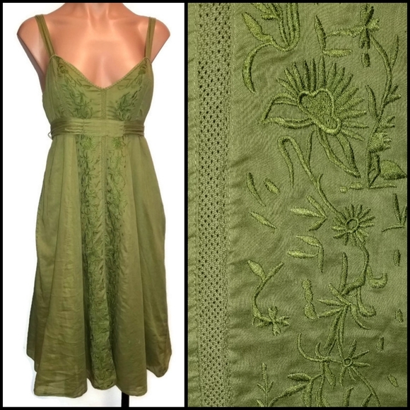 Banana Republic Dresses & Skirts - BANANA REPUBLIC green boho dress 6